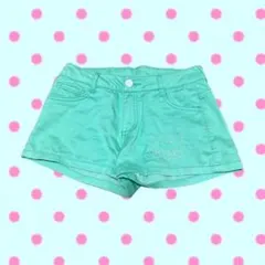 Pink latte ショートパンツ ミントグリーン y2k 古着 ロゴ