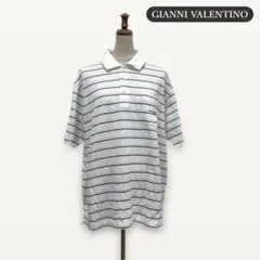 zk993 XL GIANNI VALENTINO 폴로 셔츠 스트라이프 반팔