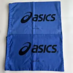 asics アシックス　陸上シューズ巾着袋　2枚セット Mサイズ Lサイズのサムネイル