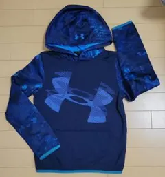 Under Armour フード付きパーカー ネイビー/ブルー YLG150