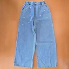 デニムワイドパンツ 160