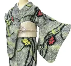 A63有松鳴海絞り高級浴衣 花 綿レディース浴衣単品 お仕立て - メルカリ