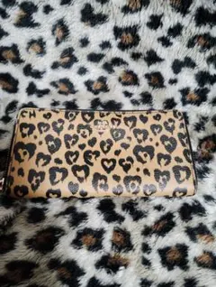 コーチレオパード 長財布 ダメージあり