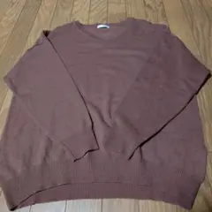 【美品】CINEMA CLUB Vネックニット ブラウン L ハニーズ