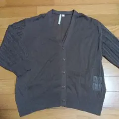 HK WORKS LONDON ブラウン カーディガン L　7部袖