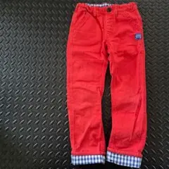 ミキハウス 赤 パンツ 120cm 長ズボンボトム　ピグメント　送料無料　小学生