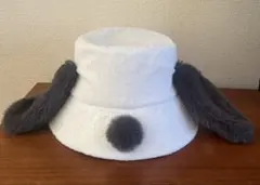 USJ ユニバ　スヌーピ− 耳付きバケットハット ホワイト