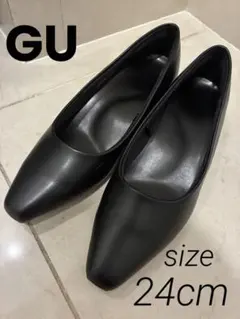 GU ジーユー　24cm マシュマロローヒールパンプス(ヒール2.3cm)