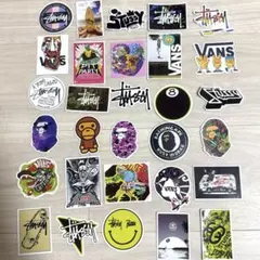 【ストリート】Stussy Vans Bathing Ape ステッカーセット