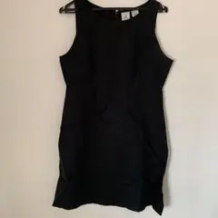 ARMANI EXCHANGE ノースリーブ ワンピース 黒リネン100%のサムネイル