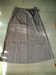 ウエストリボン取り外し可能　綿ロングスカート