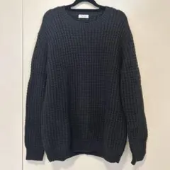 BEAUTY&YOUTH ワッフル編み クルーネックニット