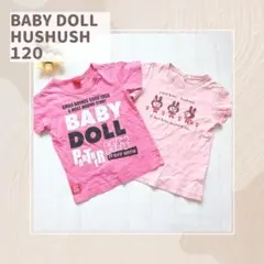 【まとめ買い対象】Tシャツ 120 ベビードール　HUSHUSH　半袖　綿１００