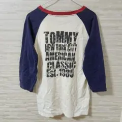 Y2K TOMMY トミーヒルフィガー 七分丈カットソー ラグランのサムネイル