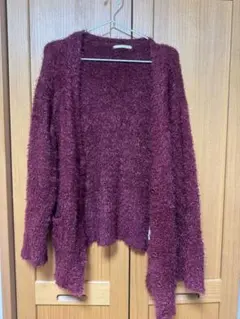 カーディガン 赤 レトロガール