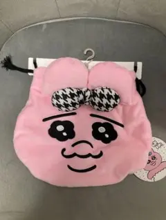 【新品】おぱんちゅうさぎ　しまむら ダイカット巾着　千鳥柄　ポーチのサムネイル