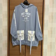 天使界隈 水色界隈 サブカル パーカー BIGシルエット