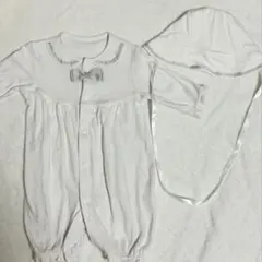 ホワイト セレモニードレス 50-60cm 帽子付き
