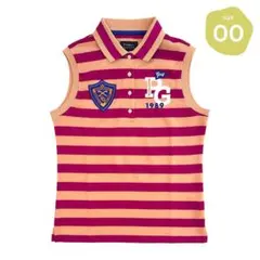 401 パーリーゲイツ 日本製 ノースリーブポロシャツ ボーダー サイズ00