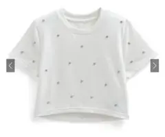 grl ビジューTシャツ pm444 オフホワイト