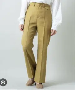 Kastane リネンライクセンタープレスパンツ