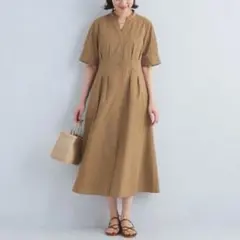 マルティニーク リネンカシュクールロングワンピース - メルカリ
