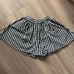 GITTA ブラック・ホワイト チェック キュロット