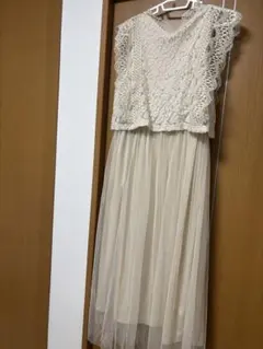 アイボリー レース シフォン セットアップ