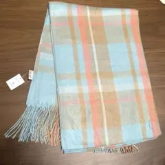 レディース　大判チェックマフラー　新品未使用品