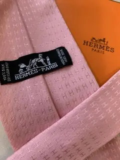 良品】 HERMES ネクタイ ストライプ柄 ピンク - メルカリ