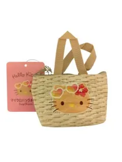 日焼けキティ ミニトートバッグキーホルダー　ダイソー　キャンドゥ