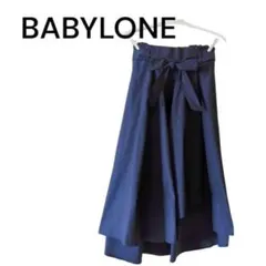 SV113【BABYLONE】リボン付きフレアスカート　巻きスカート風　軽いのサムネイル