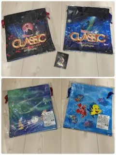 【非売品】ディズニー 巾着 ピンバッジ 3点 美女と野獣 アリエル ミッキー
