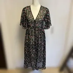 INGNI イング 花柄シフォンガウン ワンピース 羽織り 半袖 きれいめ