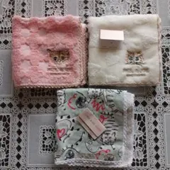 【新品未使用】PAUL & JOE　猫デザイン ハンカチ3枚セット