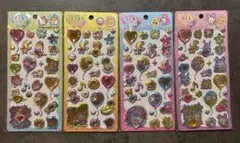 【ぷくキラバルーンステッカー】　なっとうちゃん　フワフワらびちゃん　4種まとめ②