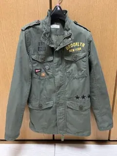 H&M オリーブグリーン ミリタリージャケット150
