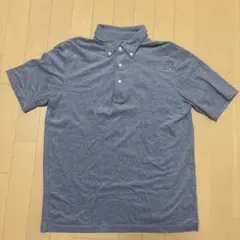 無印良品　涼感ＵＶカット鹿の子編みボタンダウン半袖ポロシャツ　Mサイズ　メンズ