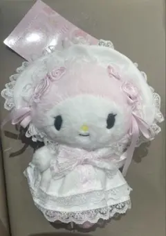 マイメロ　サンリオ　マスコットホルダー　ホワイトフリル