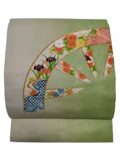 作り帯　浮世絵緑 作り帯 緑 浮世絵