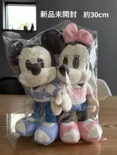 【ミッキー&ミニー】ちょっもっさデココレ ペアぬいぐるみ