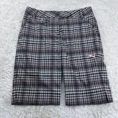 プーマゴルフ DRYCELL ハーフパンツ チェック柄 ピンク レディース Mのサムネイル