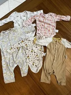 ユニクロ　ロンパース カバーオール　80 5点セット