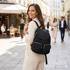 kipling キプリング リュック バックパック ナイロン 黒 軽量 多機能のサムネイル