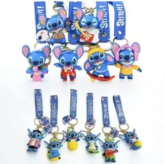八6010《未使用品》海外製　スティッチ　キーホルダー　ストラップ　12個セット