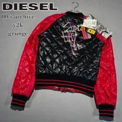 極美品 DIESEL y2k 中綿 ジャケット リバーシブル キルティング 光沢