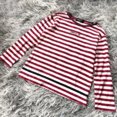 【COMME CA ISM】ボーダー 長袖 カットソー 120A 赤　白　定番