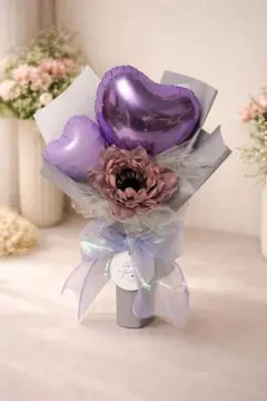 sasamプロフ必読★18～20日発送❌様専用 韓国ミニバルーンブーケ　パープル