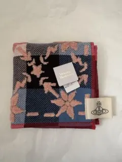 【新品】ヴィヴィアンウエストウッド　タオルハンカチ　チェック　ブルー系