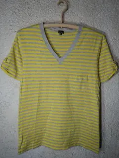 o3319　Paul Smith　日本製　半袖　Vネック　ボーダー　tシャツ